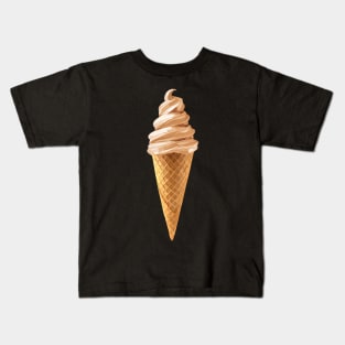 Butter Pecan Ice Cream Cone Kids T-Shirt